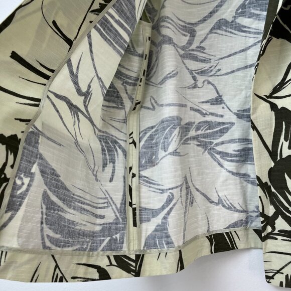 *NWT* Linda Allard Ellen Tracy Tropical Leaf Green Blazer Shoulder Pads Sz 8 - Picture 6 of 12